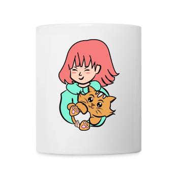 Dessin animé Cat Cosplay Comic Japon Asie - Mug blanc - blanc - Devant