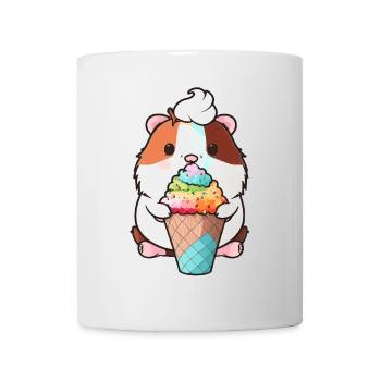Kleiner Hamster mit buntem Eis - Mug - white - Front