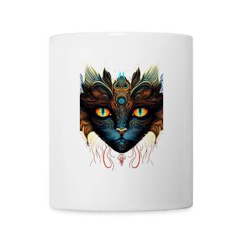 Kosmische Katze - Tasse - Weiß - Vorne