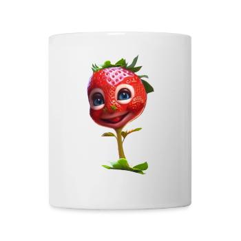 Fraise mignonne drôle - Mug blanc - blanc - Devant