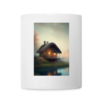 Charming lakeside cabin - Mug - white - Front