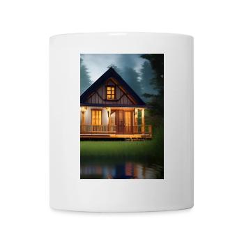 Charming lakeside cabin - Mug - white - Front