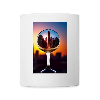 Stadt Kugel - Tasse - Weiß - Vorne