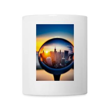 Stadt Kugel - Tasse - Weiß - Vorne