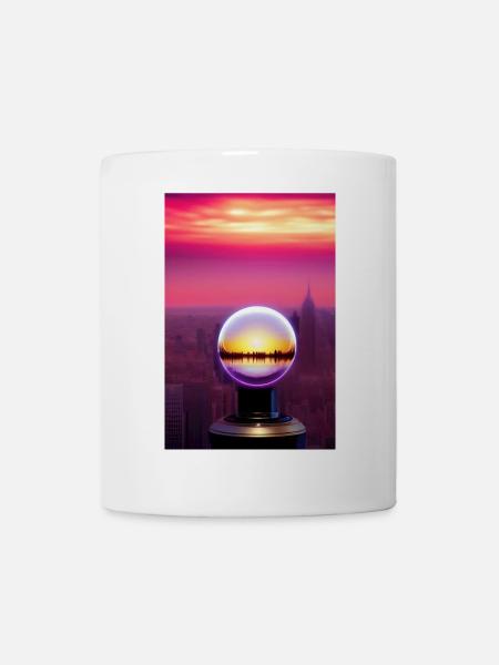 Stadt Kugel - Tasse - Weiß