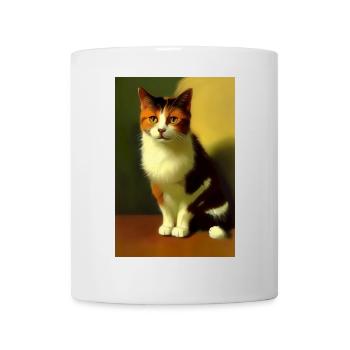 Katzen Bild - Tasse - Weiß - Vorne