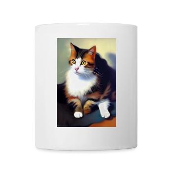 Katzen Bild - Tasse - Weiß - Vorne