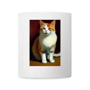 Katzen Bild - Tasse - Weiß - Vorne