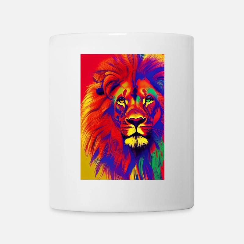 Löwen King - Tasse - Weiß