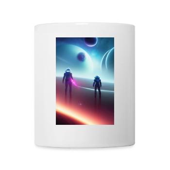 Astronaut, Weltall - Tasse - Weiß - Vorne