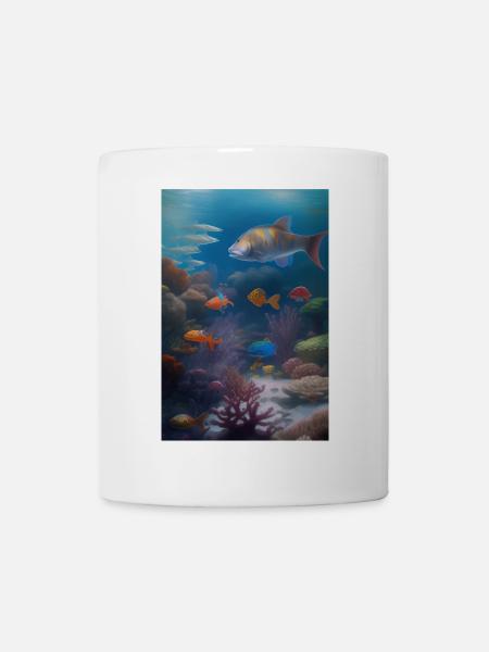 Fische, Aquarium - Tasse - Weiß