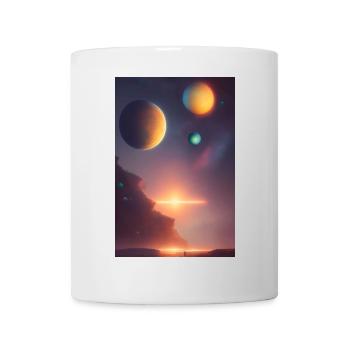 Weltall, Planeten - Tasse - Weiß - Vorne