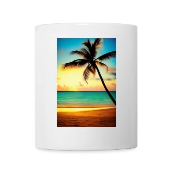 Caribbean Palm Beach - Mug - white - Front