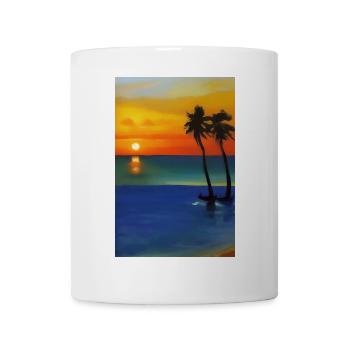 Caribbean Palm Beach - Mug - white - Front