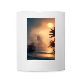 Caribbean Palm Beach - Mug - white - Front