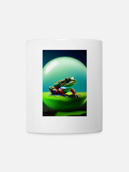 Bunter Frosch - Tasse - Weiß