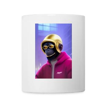 singe cool - Mug blanc - blanc - Devant