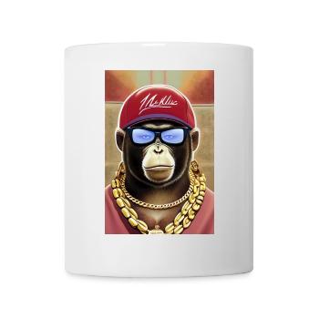 Cooler Affe mit Sonnenbrille - Tasse - Weiß - Vorne