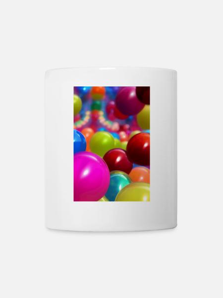 Bunte Bälle - Tasse - Weiß