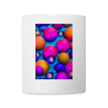Bunte Blasen - Tasse - Weiß - Vorne