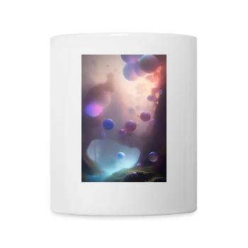 Bunte Blasen - Tasse - Weiß - Vorne