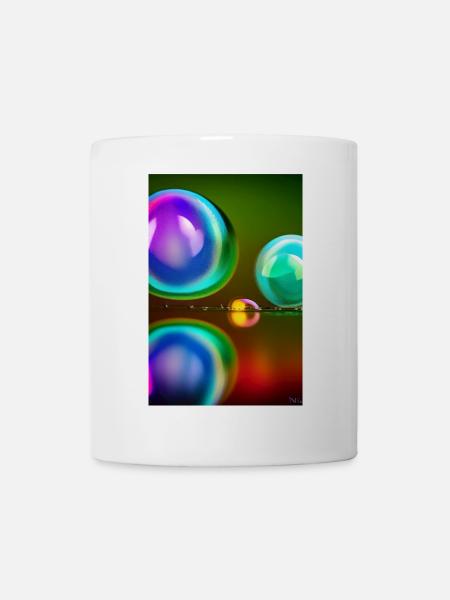 Bunte Blasen - Tasse - Weiß