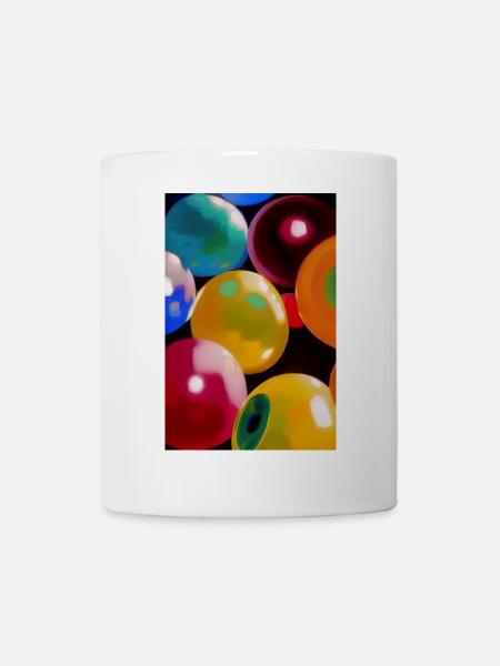 Bunte Bälle Blasen - Tasse - Weiß