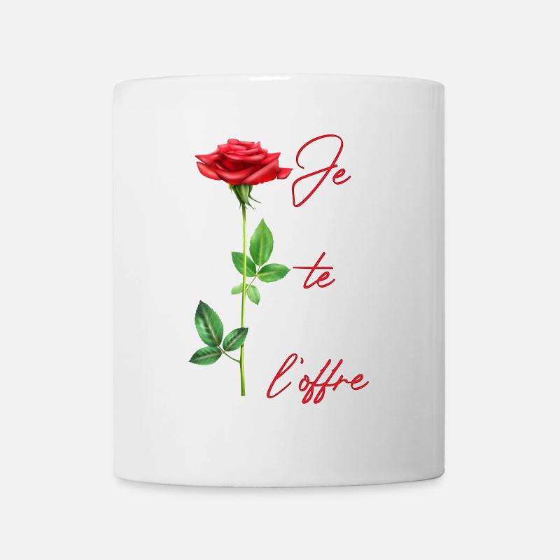 I offer it to you: Red Rose - Mug - white