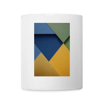 Buntes Dreieck Muster - Tasse - Weiß - Vorne