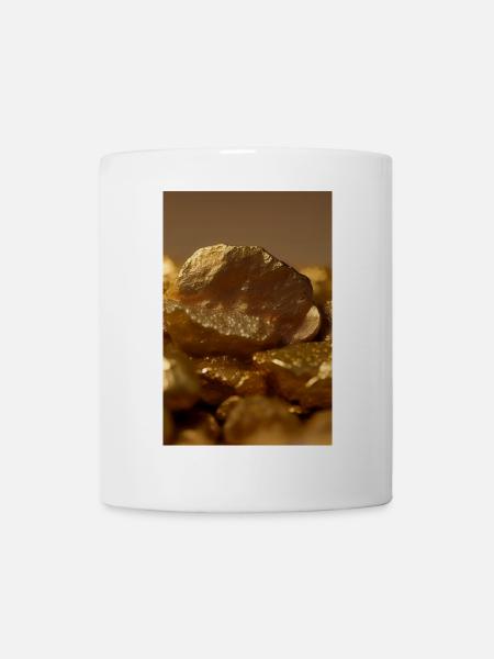 Gold Stücke - Tasse - Weiß