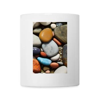 Bunte Steine - Tasse - Weiß - Vorne