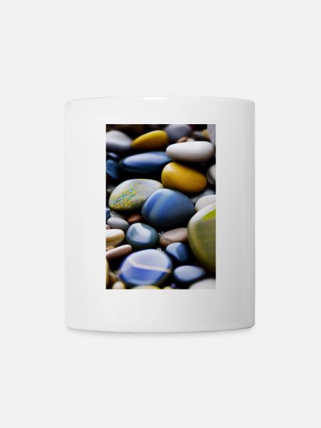 Bunte Steine - Tasse - Weiß