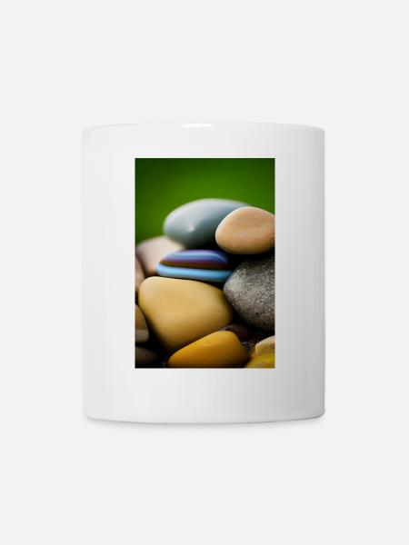 Bunte Steine - Tasse - Weiß