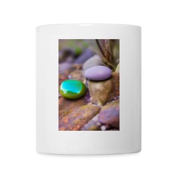 Bunte Steine - Tasse - Weiß - Vorne