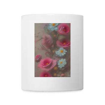 Art floral - Mug blanc - blanc - Devant
