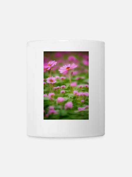 Blumen Kunst - Tasse - Weiß