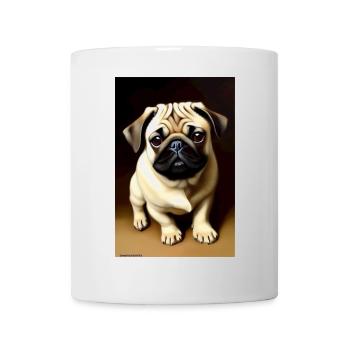 Mops Hund - Tasse - Weiß - Vorne