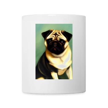 Mops Hund - Tasse - Weiß - Vorne
