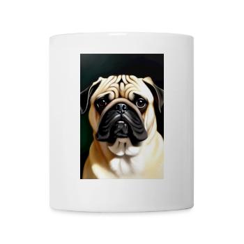 Mops Hund - Tasse - Weiß - Vorne