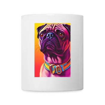Mops Hund - Tasse - Weiß - Vorne