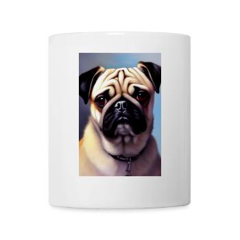 Mops Hund - Tasse - Weiß - Vorne
