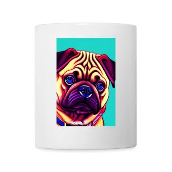 Mops Hund - Tasse - Weiß - Vorne