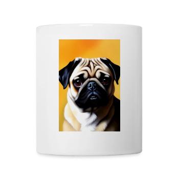 Mops Hund - Tasse - Weiß - Vorne