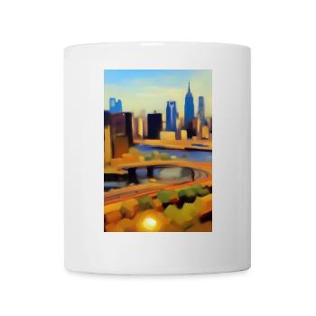 Horizon de la ville de New York - Mug blanc - blanc - Devant