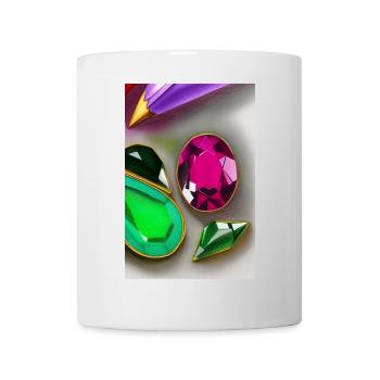 Colorful gemstones - Mug - white - Front