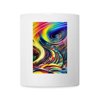 Abstrakte Kunst - Tasse - Weiß - Vorne