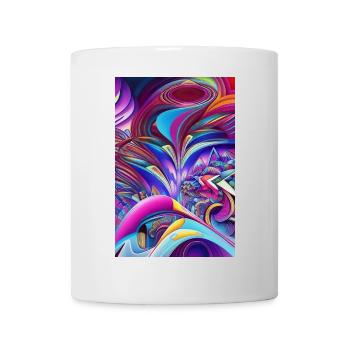 Abstrakte Kunst - Tasse - Weiß - Vorne