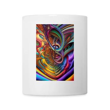 Abstrakte Kunst - Tasse - Weiß - Vorne