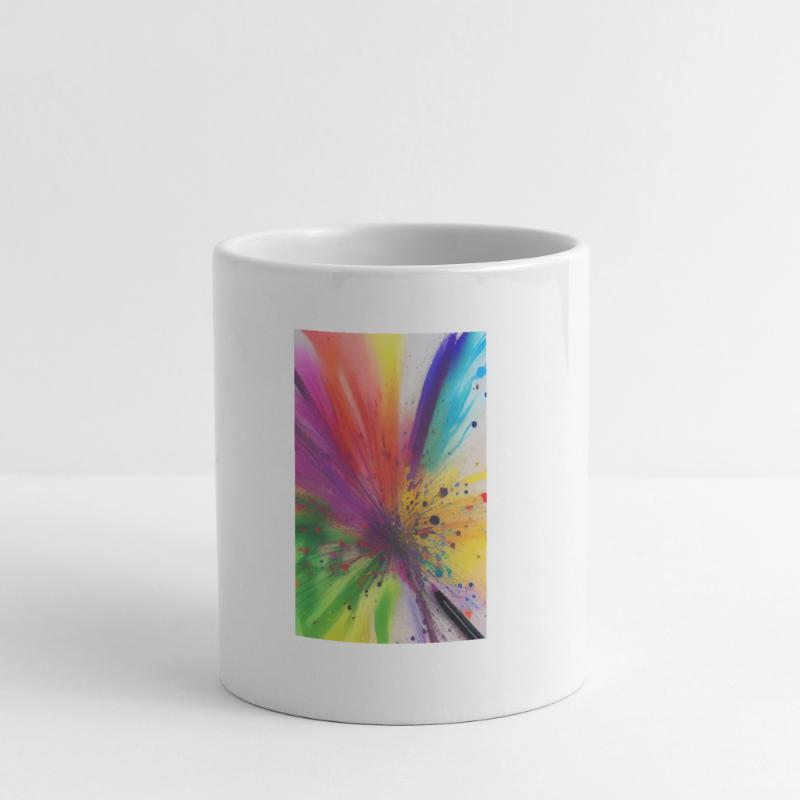 Éclaboussures de couleur Mug blanc
