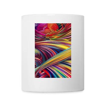 Abstrakte Kunst - Tasse - Weiß - Vorne